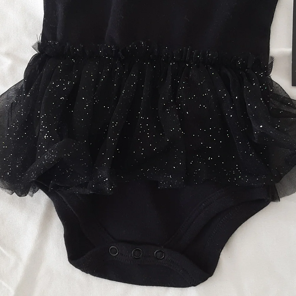 Little Black Dress Baby Onesie with Tulle Skirt 12M.  NWT